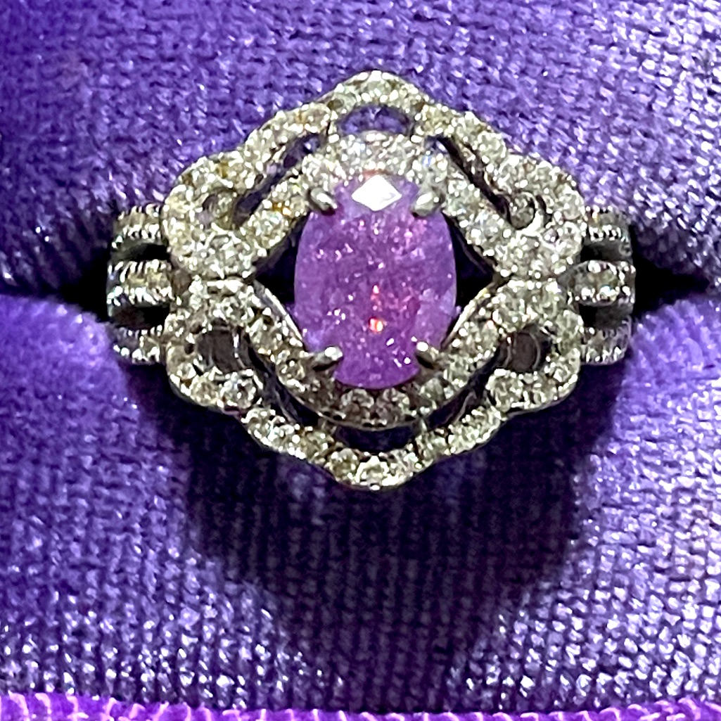 All Around Boutique Aab 925 Lavender Ice Crystal Sz7 Nwot
